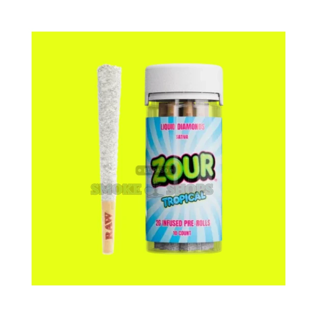 Diamond Coated 2G pre-rolls Zour Stash Tropical at El Paso Smoke Shop, in stock near me for same-day pickup