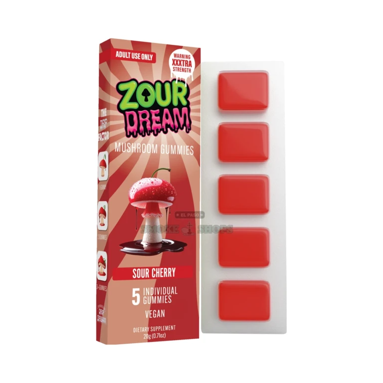 Zour Stash Zour Dream mushroom gummies in El Paso, XXXtra Strength functional blend, reserve in store