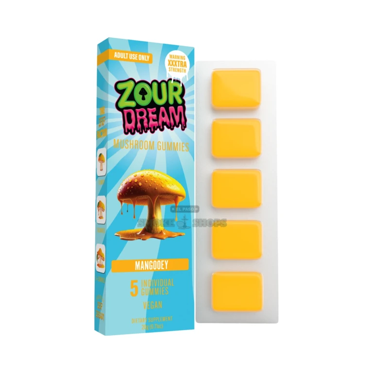 Zour Dream 5ct Mushroom Gummies Zour Stash Mangooey at El Paso Smoke Shop, in stock near me for same-day pickup