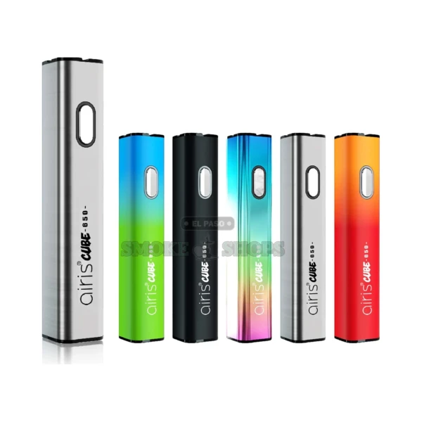 Airistech Cube 650 510-thread battery front view in El Paso, 650 mAh cube with variable voltage, same-day pickup