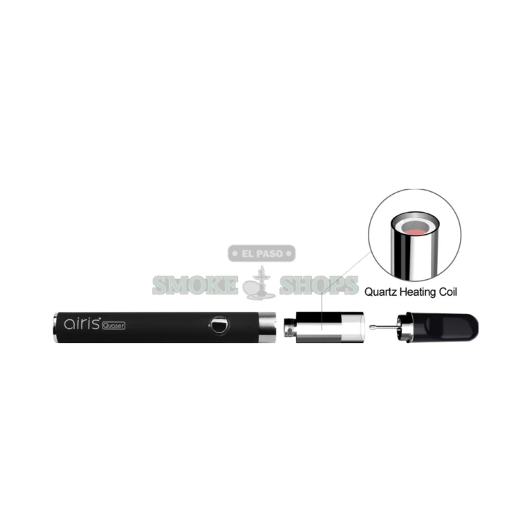 Airistech Quaser wax dab pen kit in El Paso with Qcell atomizer, dab mouthpiece, and Micro-USB charging cable