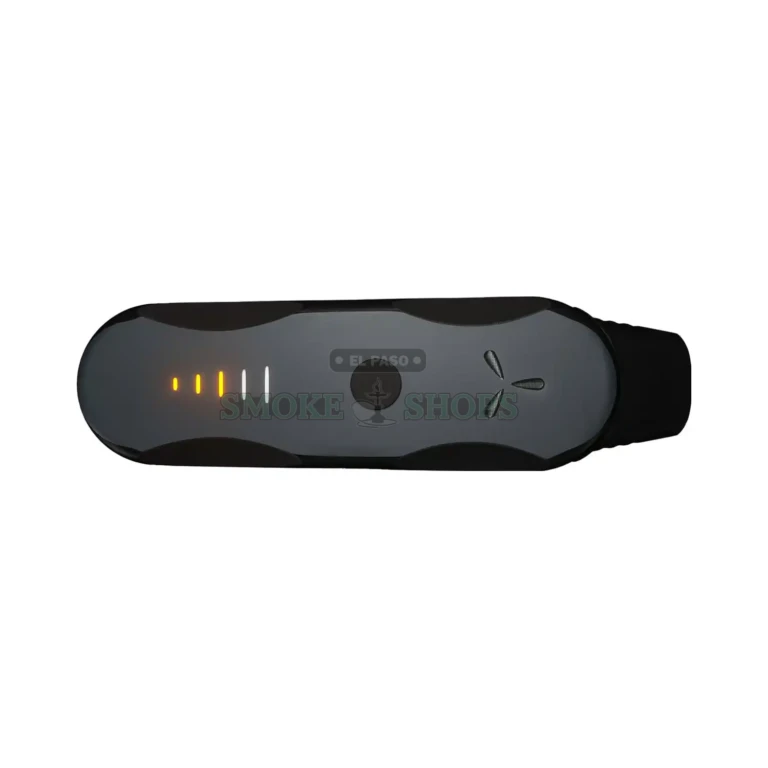 Side profile of the AirVape XS GO portable dry herb vaporizer in El Paso, about 3.8 inches tall and 2 ounces