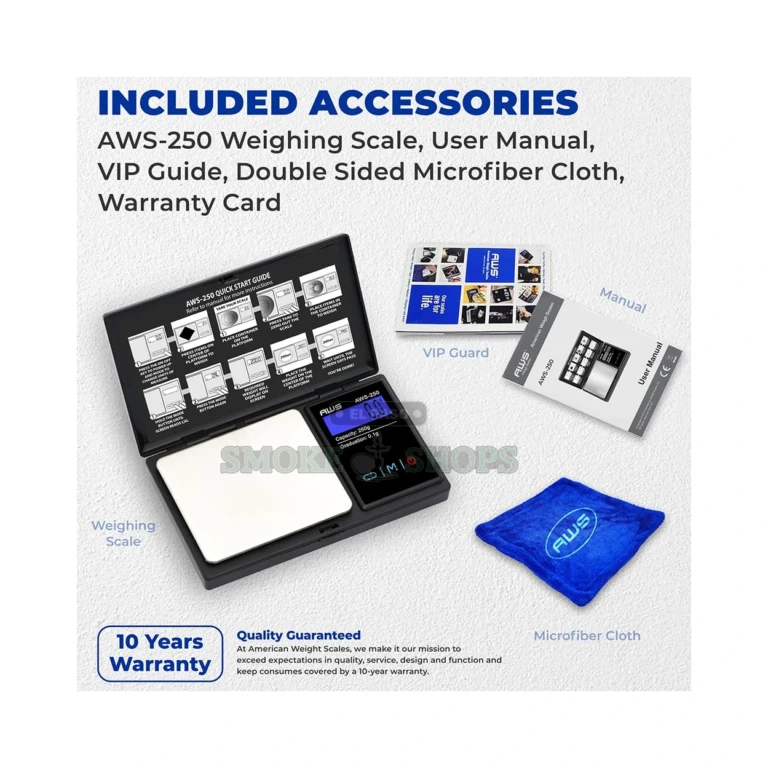 AWS-250 digital pocket scale in El Paso, 250g x 0.1g color backlit LCD with flip-open lid, same-day pickup