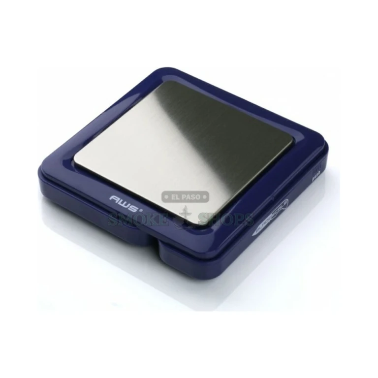 AWS Blade-650 pocket scale with stainless steel platform and clear tray covers at El Paso Smoke Shops
