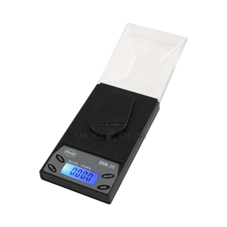 AWS DIA-20 precision milligram scale in El Paso, 20 g by 0.001 g, backlit LCD with tweezers and calibration weights