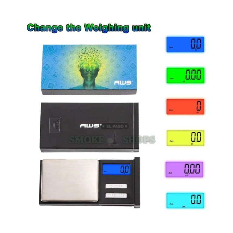 AWS Matchbox MB-650 650g x 0.1g digital pocket scale with blue backlit LCD at El Paso Smoke Shops