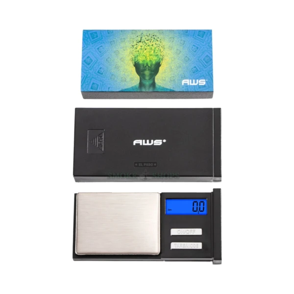 AWS Matchbox MB-650 650g x 0.1g digital pocket scale with blue backlit LCD at El Paso Smoke Shops