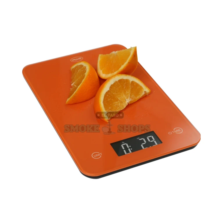 AWS Onyx digital kitchen scale 11 lb 5 kg tempered glass platform in multiple colors at El Paso Smoke Shops