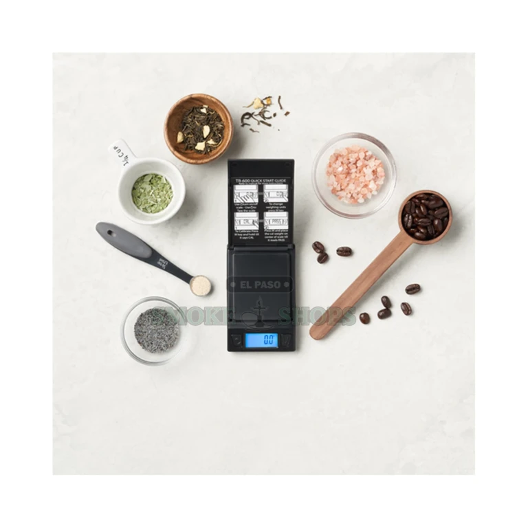 AWS TR-600 digital pocket scale with protective cover, 600 g capacity and 0.1 g readability