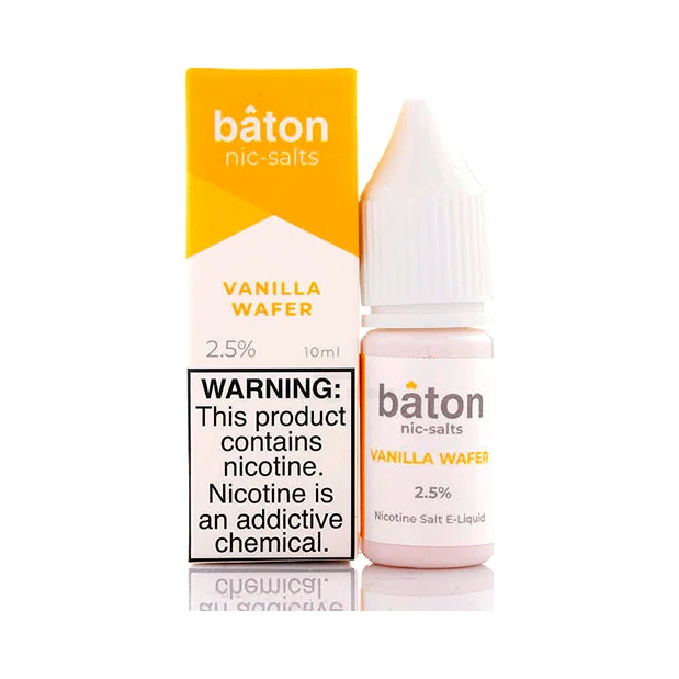 Baton Vanilla Wafer Nic Salt E-Juice 10mL 2.50% at El Paso Smoke Shop, in stock in El Paso for same-day pickup