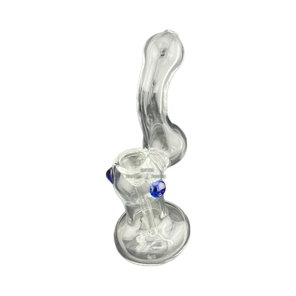 Big Clear With Blue Choke Glass Bubbler in El Paso