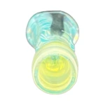 Black Stripe Glass Chillum One-Hitter in El Paso, Teal and Green thumbnail