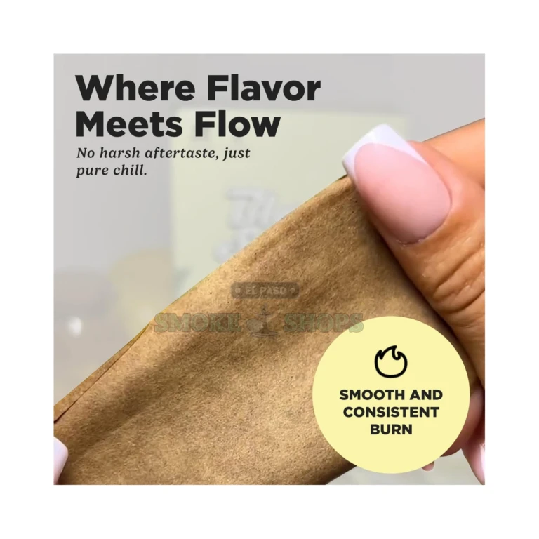 Blazy Susan Tea Leaf Wraps king-size wrap unrolled in El Paso, tobacco-free and nicotine-free smoking wrap paper