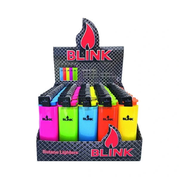 Blink neon torch lighter in El Paso, refillable single angled jet butane flame in assorted neon colors, same-day pickup