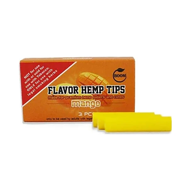 Mango Boom hemp filter tips in El Paso, carbon-filtered crutches with two crushable flavor beads per tip