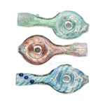 Bulb-End Teal Glass Chillum One-Hitter in El Paso thumbnail