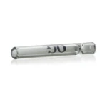 Clear Glass Chillum One-Hitter in El Paso, White Spiral Twist thumbnail