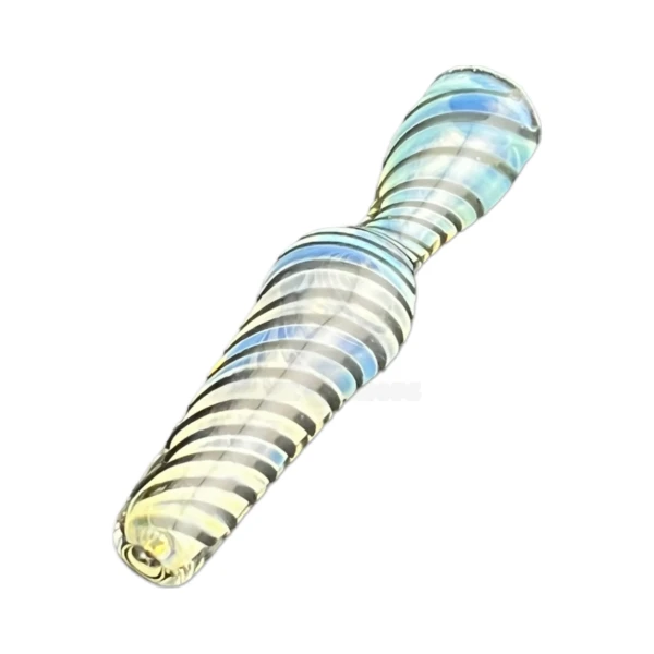 Clear Swirly Blue Glass Chillum One-Hitter in El Paso