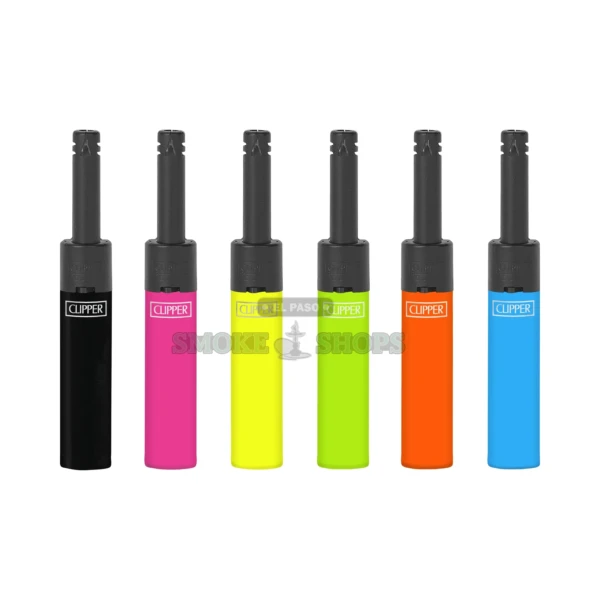 Clipper Mini Tube refillable butane lighter in El Paso, soft adjustable flame and extended wand, same-day pickup