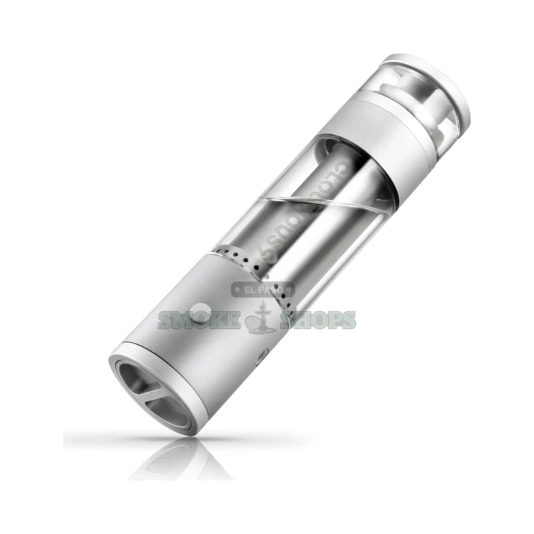 Cloudious 9 Hydrology9 dry herb vaporizer in El Paso, borosilicate glass water chamber and anodized aluminum body detail