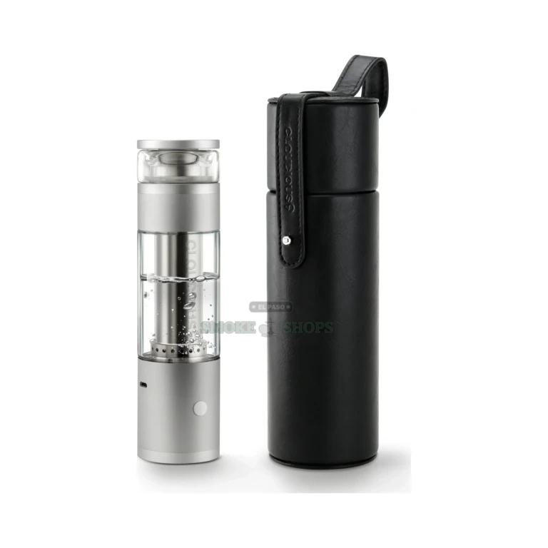 Cloudious 9 Hydrology9 dry herb vaporizer in El Paso, color-coded LED heat presets glowing on the space-grade aluminum frame