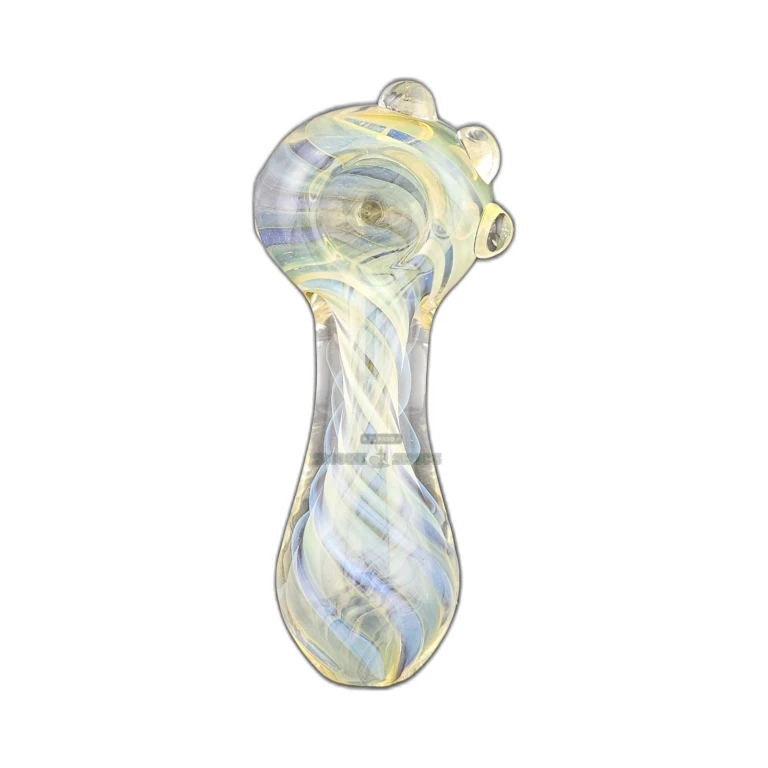 Clover CCWPF118 glass spoon pipe bowl close-up in El Paso, medium bowl for tobacco use, stands upright on its own