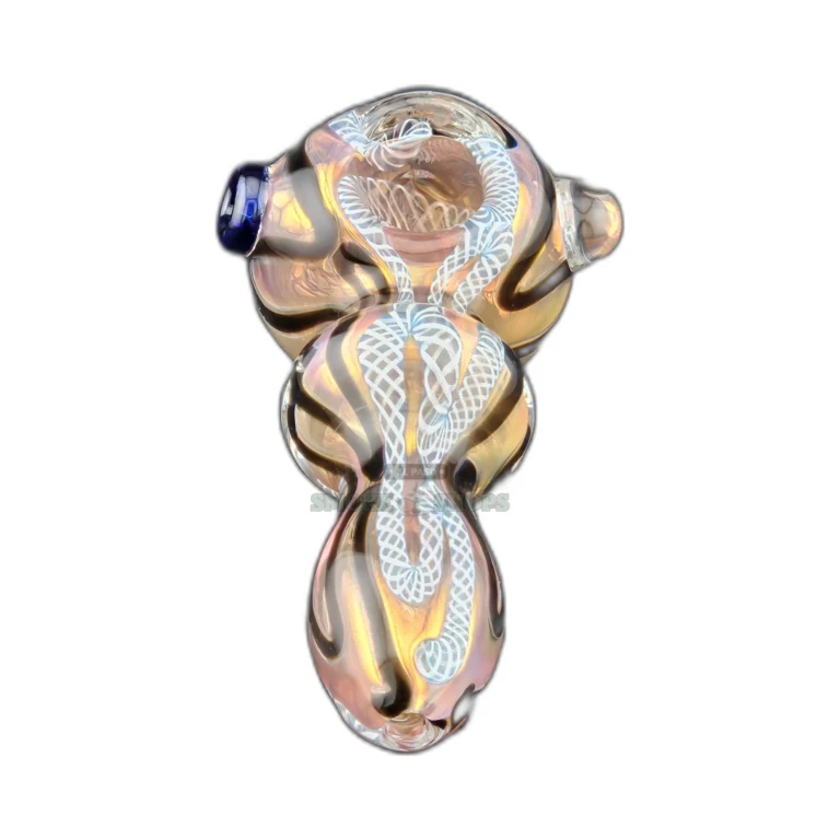 Amber Clover CCWPF222 glass spoon pipe in El Paso, borosilicate body with round mouthpiece, same-day pickup