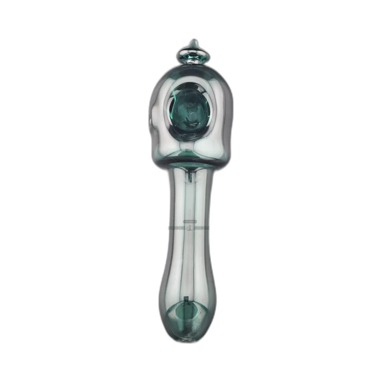 Green and white Clover CCWPF312 glass spoon pipe in El Paso, 2mm borosilicate wall, pick up the same day