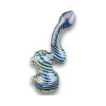 Clover Gold Fumed Zebra Thick Glass Bubbler in El Paso thumbnail