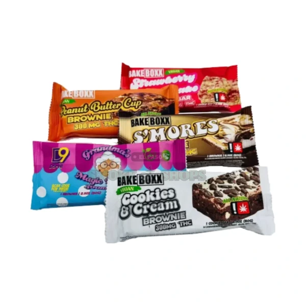 D9-HI Vegan Brownie 300mg hemp Delta-9 THC chocolate edible in El Paso, third-party lab tested, same-day pickup