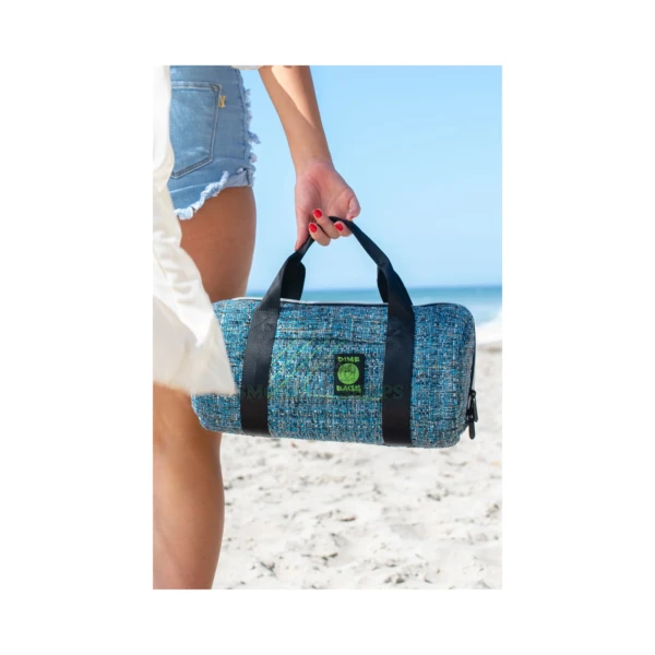 Dime Bag Duffle Tube 17 inch smell-proof storage bag in El Paso, hemp exterior with heavy-duty zippers