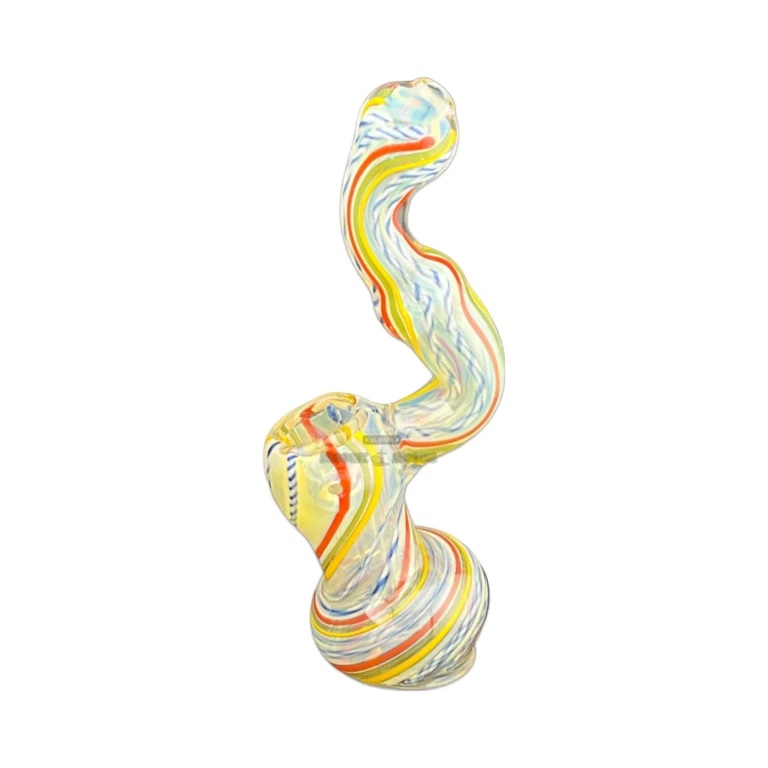 Side view of the Dotted Spiral water bubbler in El Paso showing the hammer base and diffused downstem chamber
