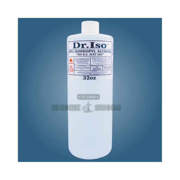 Dr. Iso 99% isopropyl alcohol cleaning solvent in El Paso, cuts resin off glass, pipes, and grinders, same-day pickup
