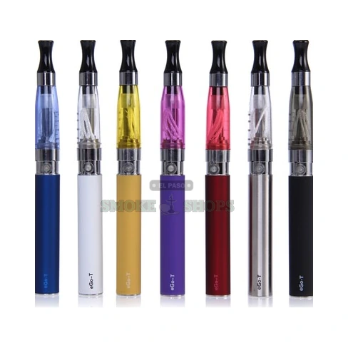 Electronic Cigarette CE4 refillable vape pen kit in El Paso, clear 1.6 mL clearomizer on a 510 eGo battery