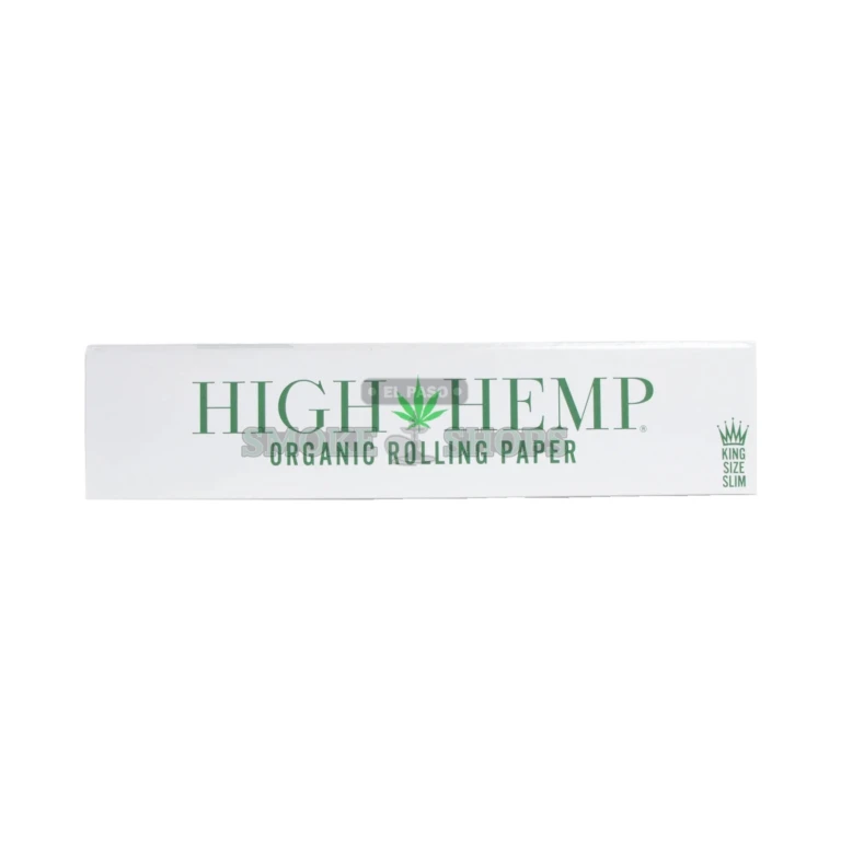 High Hemp King Size Papers pack front view in El Paso, unbleached organic hemp rolling papers, slow burn, same-day pickup