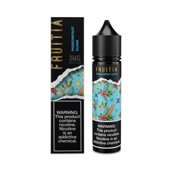 Fruitia Passion Fruit Guava Punch Freebase E-Juice 60mL 3mg at El Paso Smoke Shop, in stock in El Paso for same-day pickup