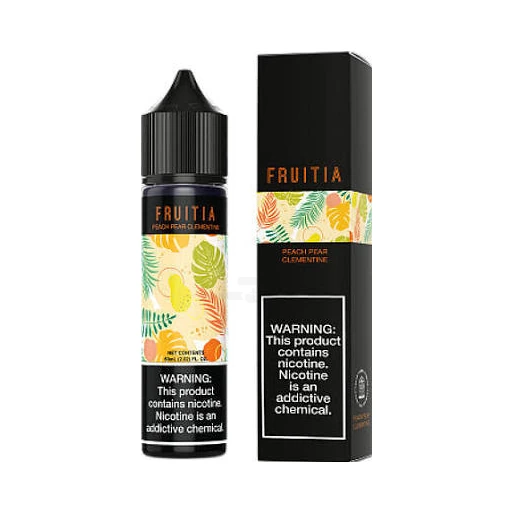 Fruitia Peach Pear Clementine Freebase E-Juice 60mL 6mg at El Paso Smoke Shop, in stock in El Paso for same-day pickup