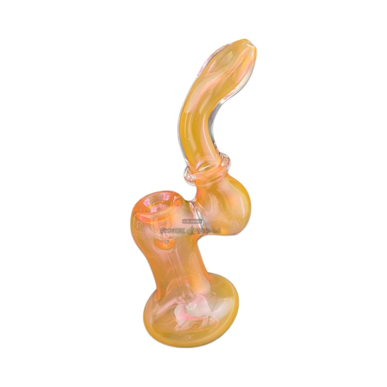 Fumed glass hammer bubbler in El Paso showing left-side carb hole and bowl, water-cooled hand pipe, same-day pickup