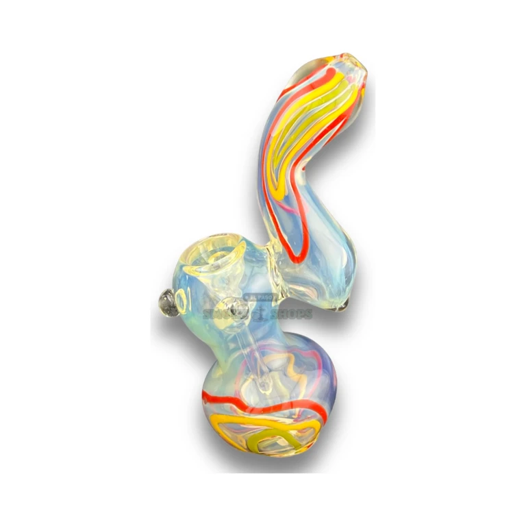 Compact fumed rasta glass bubbler in El Paso, hammer style water pipe with color-changing stripes, pickup