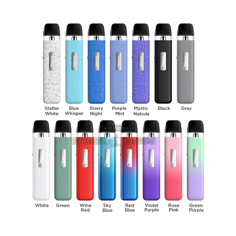 GeekVape Sonder Q vape device airflow view in El Paso, slim 1000mAh refillable pod with side airflow switch