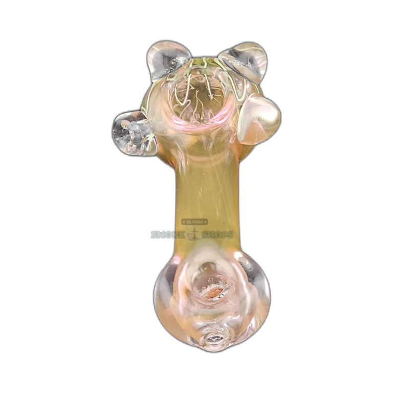 Bachelorette Prize borosilicate spoon pipe in El Paso, pink and green inside-out finish and flat mouthpiece, same-day pickup