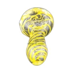 Black Lines Wrap Around Glass Spoon Pipe in El Paso thumbnail