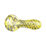 Black Lines Wrap Around Glass Spoon Pipe in El Paso thumbnail