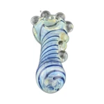 Blue Stripe Nubby Glass Spoon Pipe in El Paso thumbnail