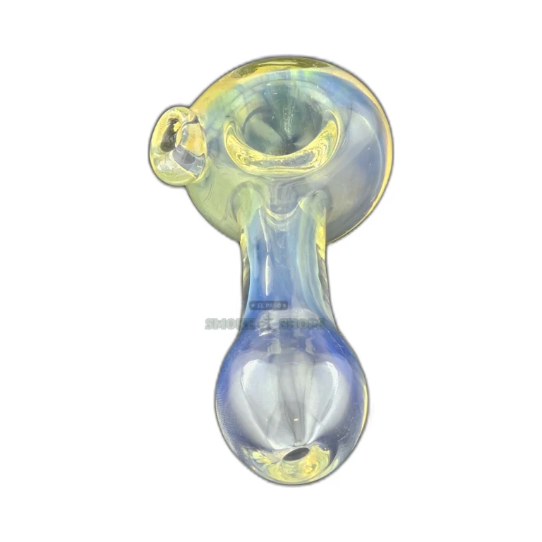 Clear fumed glass spoon pipe in El Paso, plain clear body with rounded mouthpiece, same-day pickup at our stores