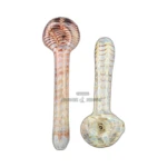 Color-Changing Red and Brown Line Glass Spoon Pipe in El Paso thumbnail