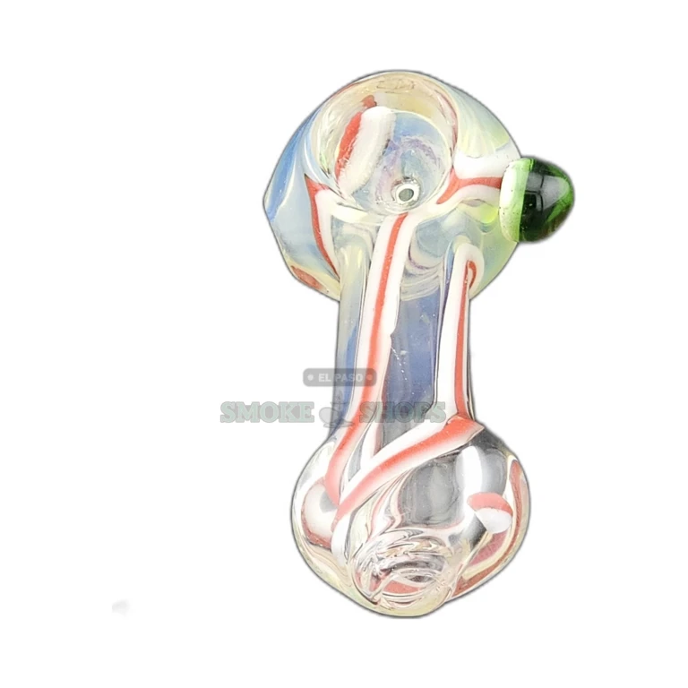 Color Line clear glass spoon pipe bowl close-up in El Paso, medium bowl for tobacco use, same-day store pickup