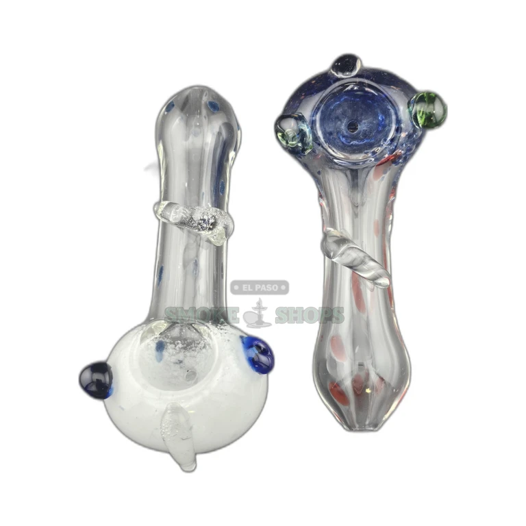 Frit Head VS5 glass spoon pipe bowl close-up in El Paso, 20mm bowl for tobacco use, stands upright on its own