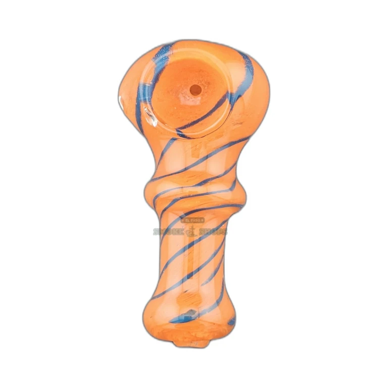 Frit Knub Spiral glass spoon pipe bowl close-up in El Paso, medium bowl for tobacco use, pick up today