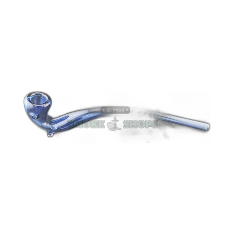 Blue Gandalf glass sherlock pipe bowl close-up in El Paso, large fumed bowl for tobacco use, in stock today